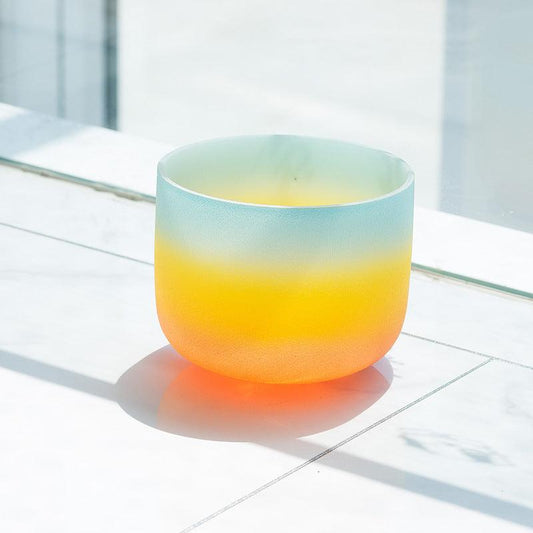 10-inch Rainbow Color 440/432Hz Crystal Singing Bowl Seven Chakras Quartz Sound Healing Bath Bowl Meditation - HLURU.SHOP