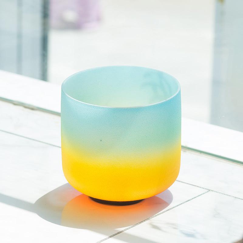 12-inch Rainbow Color 440/432Hz Crystal Singing Bowl Seven Chakras Sound Bowl Yoga Meditation - HLURU.SHOP