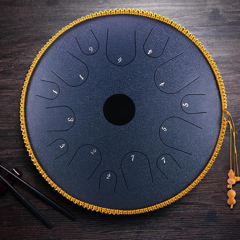 HLURU Professional Performance Copper Disc Steel Tongue Drum 14 Inches 14 Notes C Key Butterfly Drum - HLURU.SHOP