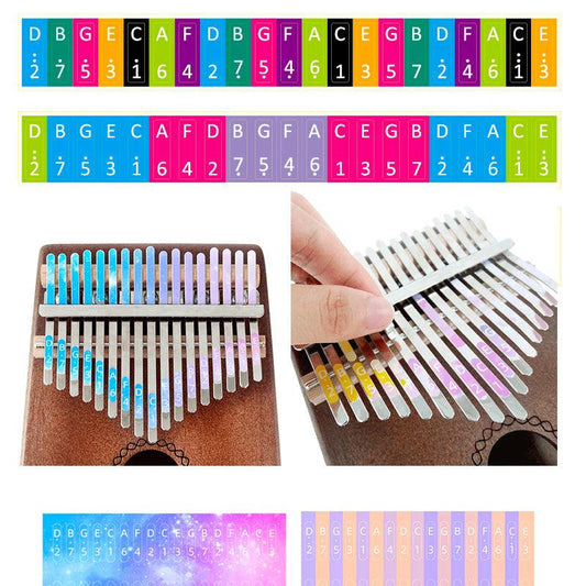 17/21/34 key Kalimba Scale Stickers Thumb Piano Beginner - HLURU.SHOP