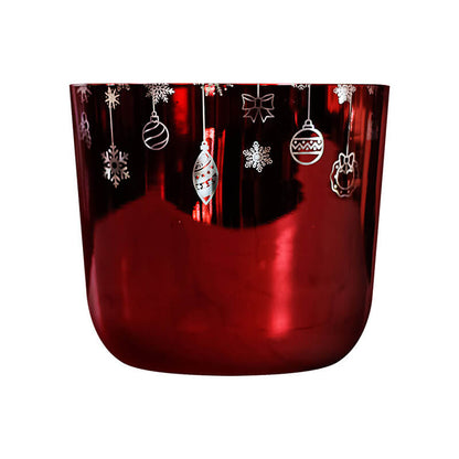 MiSoundofNature Christmas Red Crystal Sound Bowls 5 -9 Inch Quartz 7 Chakra Singing Bowls Meditation Healing Relaxation Cleansing