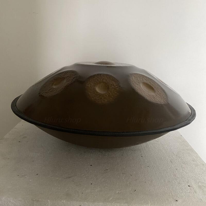 MiSoundofNature Sun God Handmade Hammering Customized F3 Dorian Scale 22 Inch 9/(9+2) Tones Nitride Steel Handpan Drum,Available in 432 Hz and 440 Hz