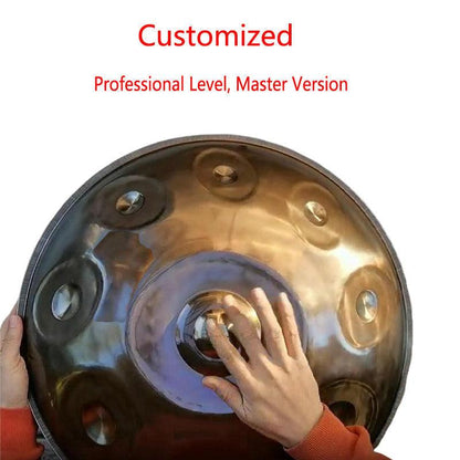 Mountain Rain Customized E3 Master Version / Standard Version High-end Stainless Steel Handpan Drum, Available in 432 Hz and 440 Hz, 22 Inch 9/10/11/13 Notes Professional Performances Percussion Instrument - HLURU.SHOP