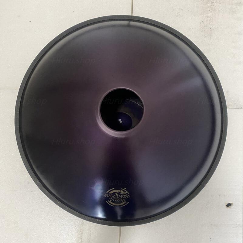 MiSoundofNature Customized Handpan Drum 22 Inch 10 Notes F3 Equinox/Integral Scale Stainless Steel/Nitrided Steel Percussion Instrument, Available in 432 Hz and 440 Hz