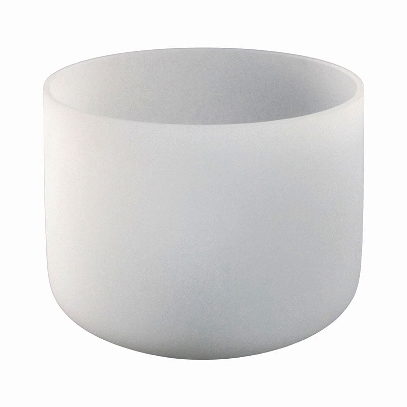 MiSoundofNature White Frosted Crystal Singing Bowl 7"~14" Chakra Healing Bowls Meditation Yago Quartz Sound Bowl 430Hz/440Hz