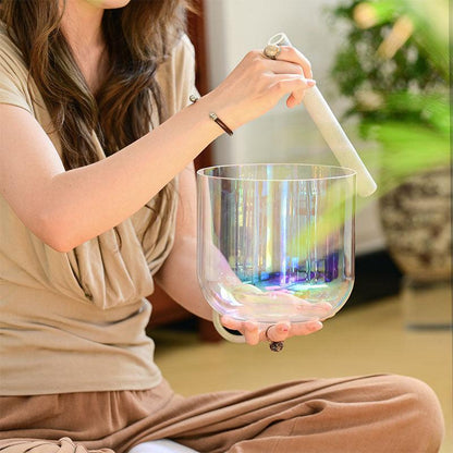 Cosmic Light Singing Bowl Set Alchemy Bowl Clear Quartz Crystal Northern Light Bowls 440/432Hz - HLURU.SHOP