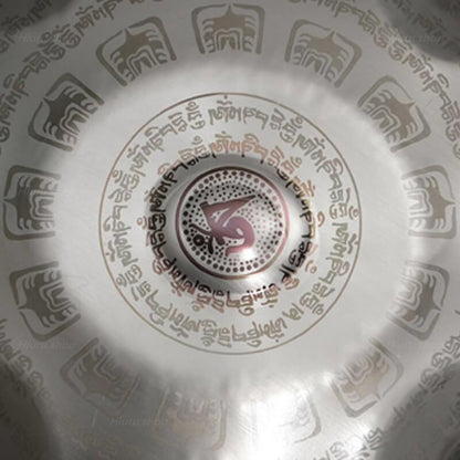 Customized MiSoundofNature Sanskrit E La Sirena Scale 22 Inch 9/10/12 Notes Stainless Steel / Nitride Steel Handpan Drum, Available in 432 Hz & 440 Hz - HLURU.SHOP