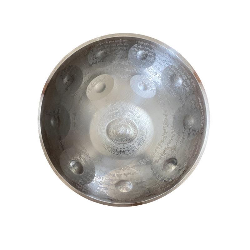 Customized MiSoundofNature Sanskrit E La Sirena Scale 22 Inch 9/10/12 Notes Stainless Steel / Nitride Steel Handpan Drum, Available in 432 Hz & 440 Hz - HLURU.SHOP