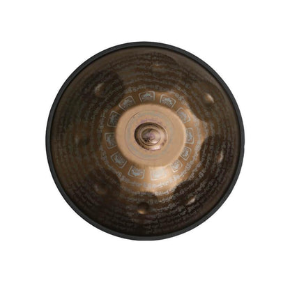 Customized MiSoundofNature Sanskrit Hijaz D Minor 22 Inch 9/10/12 Notes Stainless Steel / Nitride Steel Handpan Drum, Available in 432 Hz & 440 Hz - HLURU.SHOP