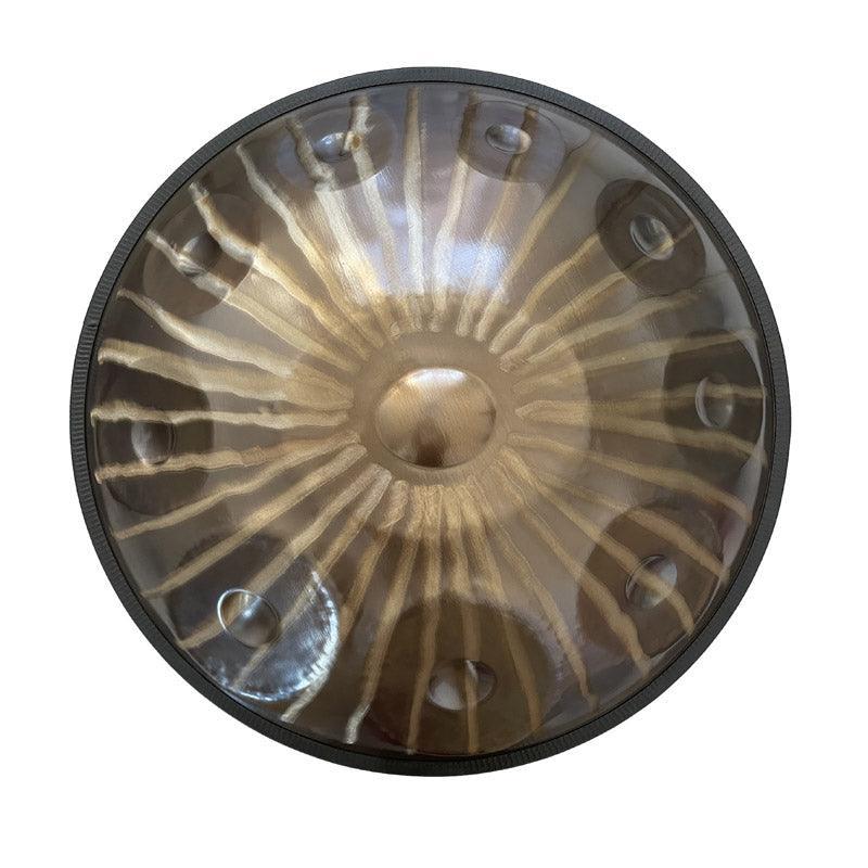 Customized MiSoundofNature Sun God C Major 22'' 9/10/12 Notes High-end 1.2mm Stainless Steel Handpan Drum, Available in 432 Hz and 440 Hz - Severe Quenching Heat Treatment - HLURU.SHOP