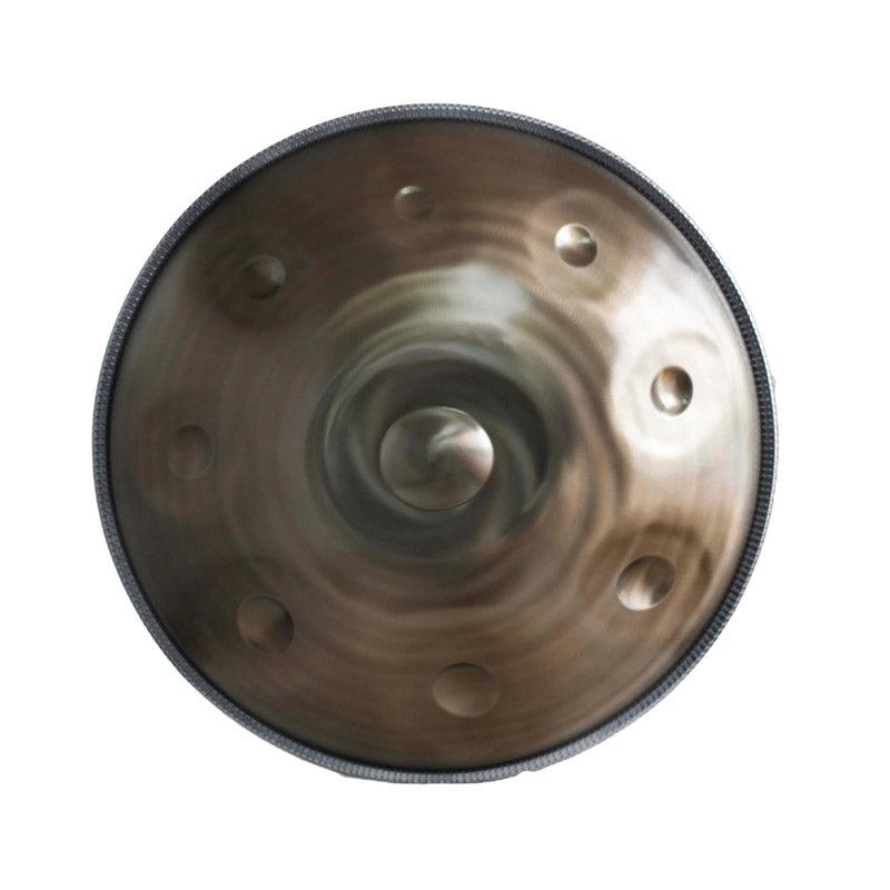 MiSoundofNature Customized 22 Inch 10/10+2 Notes Stainless Steel Handpan Drum, F3 Low Pygmy Scale, Available in 432 Hz and 440 Hz, High-end Percussion Instrument