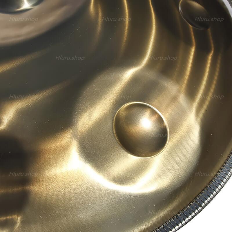 MiSoundofNature Customized 22 Inch 9/9+2 Notes Stainless Steel Handpan Drum, F3 Dorian Scale, Available in 432 Hz and 440 Hz, High-end Percussion Instrument