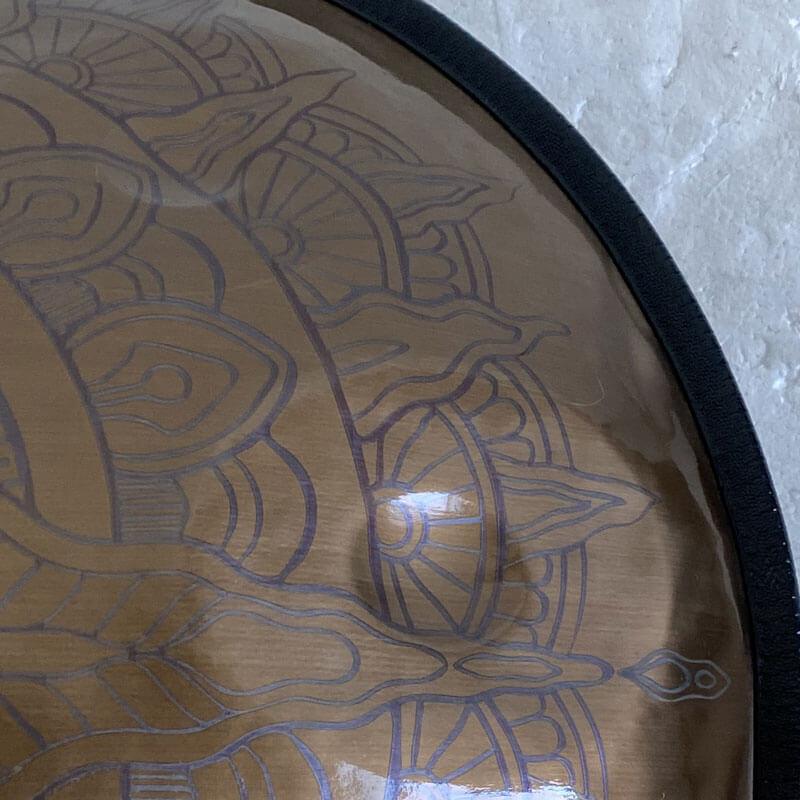 MiSoundofNature Customized Epiphany Entirely Handmade Handpan Drum - F3 Stainless Steel 22 In 14(12+2) Notes, Available in 432 Hz & 440 Hz