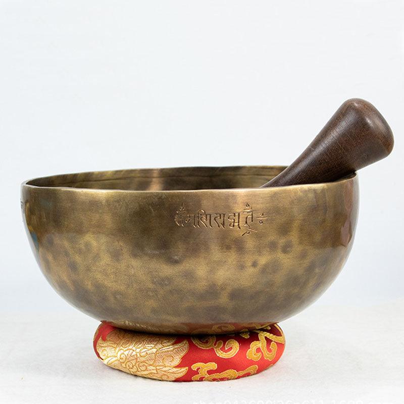 Full Moon Singing Bowl Tibetan Singing Bowls Meditation Chakra Healing Copper Sound Bowl 10~33cm - HLURU.SHOP