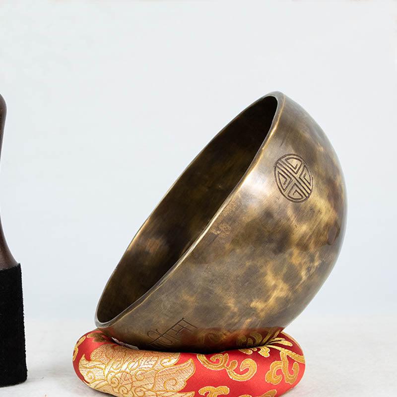 Full Moon Singing Bowl Tibetan Singing Bowls Meditation Chakra Healing Copper Sound Bowl 10~33cm - HLURU.SHOP