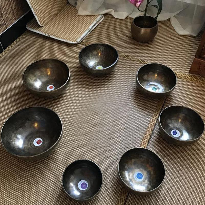 Handmade Tibetan Singing Bowl Without Engraving Nepal Full Moon Singing Bowl - HLURU.SHOP