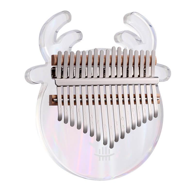 HLURU 17 Key Bear/Fawn Rainbow Acrylic Flat Board Kalimba Thumb Piano For Children, Single Board C Tone Kalimba Instrument - HLURU.SHOP