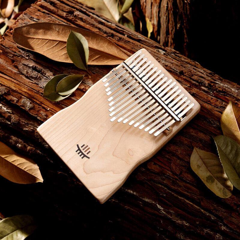 HLURU 17 Key Flat Board Kalimba Thumb Piano, Maple S-Plate Single Board C Tone Kalimba Instrument - HLURU.SHOP