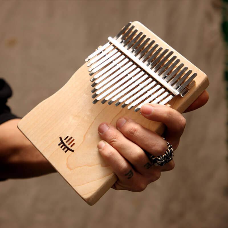 HLURU 17 Key Flat Board Kalimba Thumb Piano, Maple S-Plate Single Board C Tone Kalimba Instrument - HLURU.SHOP