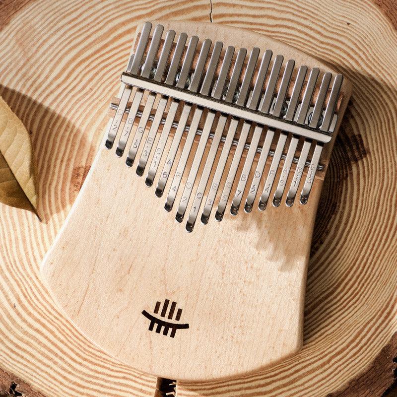 HLURU 17 Key Flat Board Kalimba Thumb Piano, Maple Scalloped Single Board C Tone Kalimba Instrument - HLURU.SHOP