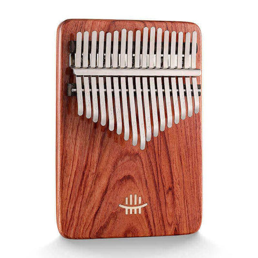 HLURU 17 Key Flat Board Kalimba Thumb Piano, Zambian RoseWood Guibourtia Single Board Arc Chamfering C Tone Kalimba Instrument - HLURU.SHOP