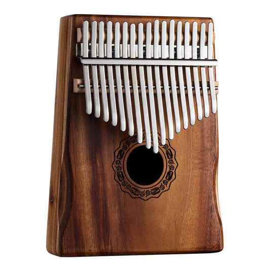 HLURU 17 Key Hollow Kalimba Thumb Piano, Acacia Armrest Round Hole Opening Box Resonace Single Board Trepanning C Tone Kalimba Instrument - HLURU.SHOP