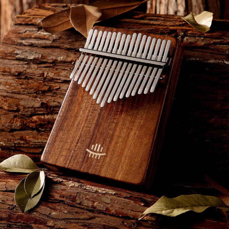 HLURU 17 Key Hollow Kalimba Thumb Piano, Box Resonace Acacia Wood Kalimba Instrument Trepanning C Tone With a Hole at The Bottom - HLURU.SHOP