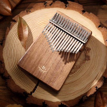 HLURU 17 Key Hollow Kalimba Thumb Piano, Box Resonace Acacia Wood Kalimba Instrument Trepanning C Tone With a Hole at The Bottom - HLURU.SHOP