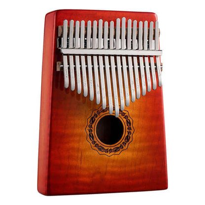 HLURU 17 Key Hollow Kalimba Thumb Piano, Curly Maple Round Hole Opening Box Resonace Trepanning C Tone Kalimba Instrument - HLURU.SHOP