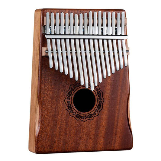 HLURU 17 Key Hollow Kalimba Thumb Piano, Mahogany Core Armrest Round Hole Opening Box Resonace Single Board Trepanning C Tone Kalimba Instrument - HLURU.SHOP