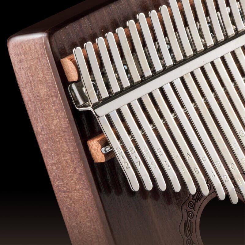 HLURU 17 Key Hollow Kalimba Thumb Piano, Walnut Round Hole Opening Box Resonace Single Board Trepanning C Tone Kalimba Instrument - HLURU.SHOP