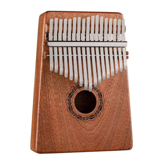 HLURU 17 Key Hollow Kalimba Thumb Piano, Yellow Sandalwood Guibourtia Box Resonace Single Board Trepanning C Tone Kalimba Instrument - HLURU.SHOP