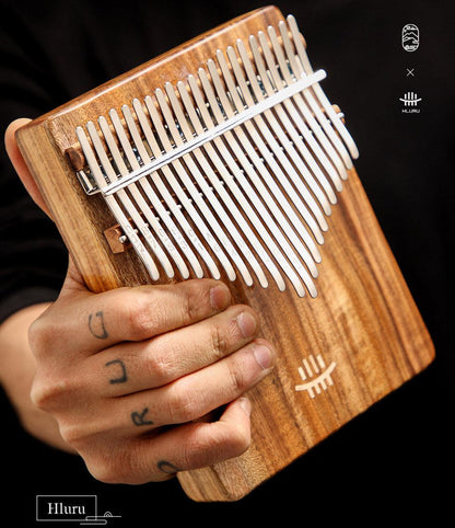 HLURU 21 Key Hollow Kalimba Thumb Piano, Box Resonace Acacia Wood Kalimba Instrument Trepanning C Tone With a Hole at The Bottom - HLURU.SHOP