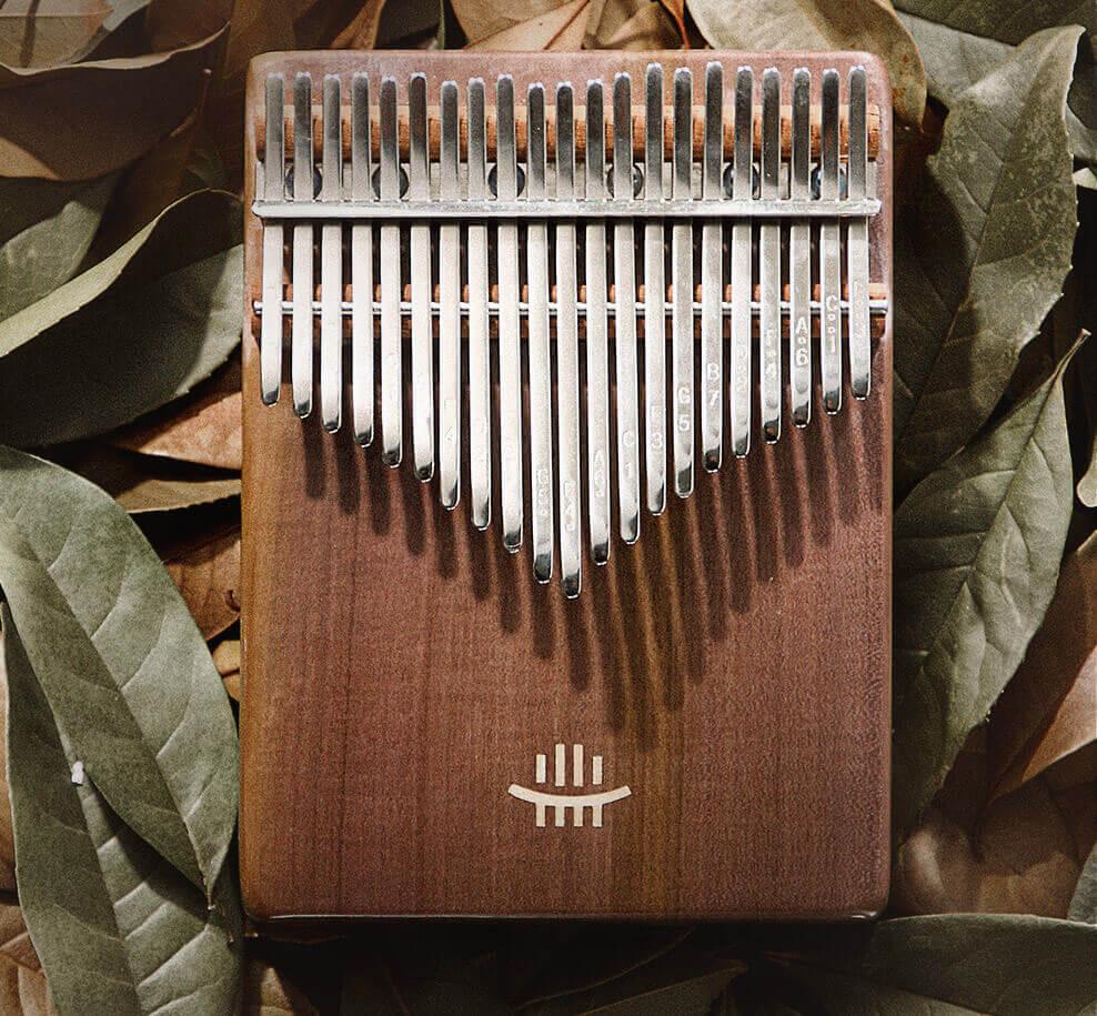 HLURU 21 Key Hollow Kalimba Thumb Piano, Box Resonace Walnut Wood Kalimba Instrument Trepanning C Tone With a Hole at The Bottom - HLURU.SHOP