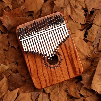 HLURU 21 Key Hollow Kalimba Thumb Piano, Gabonese Rosewood Guibourtia Box Resonace Single Board Trepanning C Tone Kalimba Instrument - HLURU.SHOP