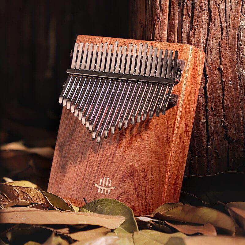 HLURU 21 Key Hollow Kalimba Thumb Piano, Zambian RoseWood Guibourtia Box Resonace Single Board Trepanning C Tone Kalimba Instrument - HLURU.SHOP