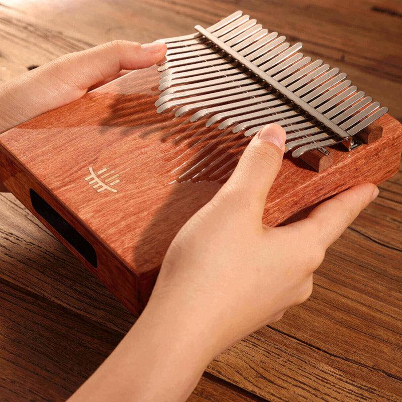 HLURU 21 Key Hollow Kalimba Thumb Piano, Zambian RoseWood Guibourtia Box Resonace Single Board Trepanning C Tone Kalimba Instrument - HLURU.SHOP