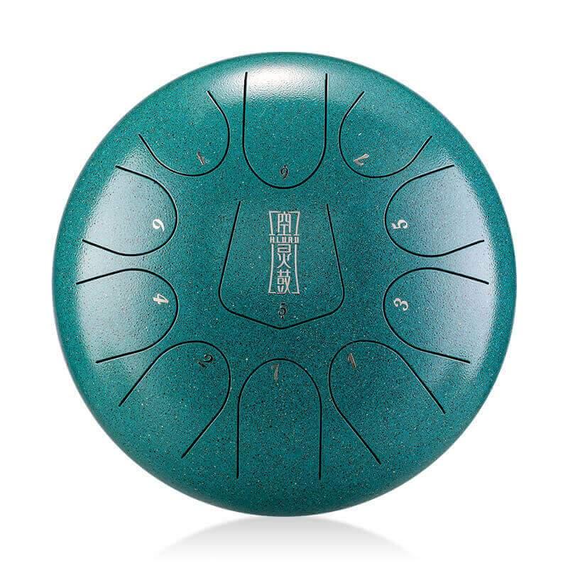 HLURU Alloy Steel Tongue Drum 11 Tone F Key Triangle Style - 12 Inches / 11 Notes - HLURU.SHOP