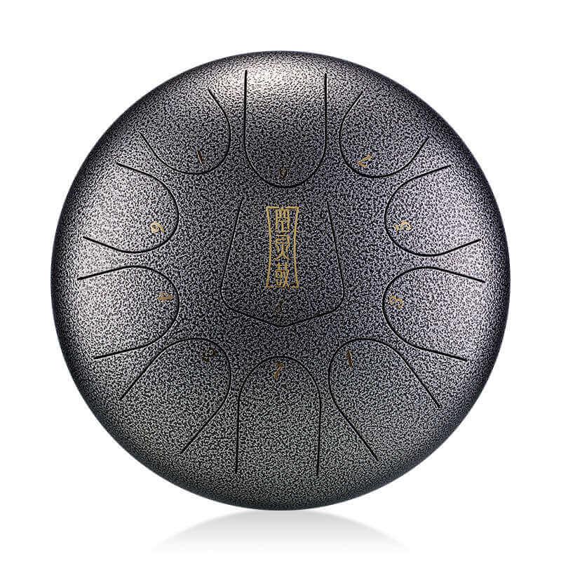 HLURU Alloy Steel Tongue Drum 11 Tone F Key Triangle Style - 12 Inches / 11 Notes - HLURU.SHOP