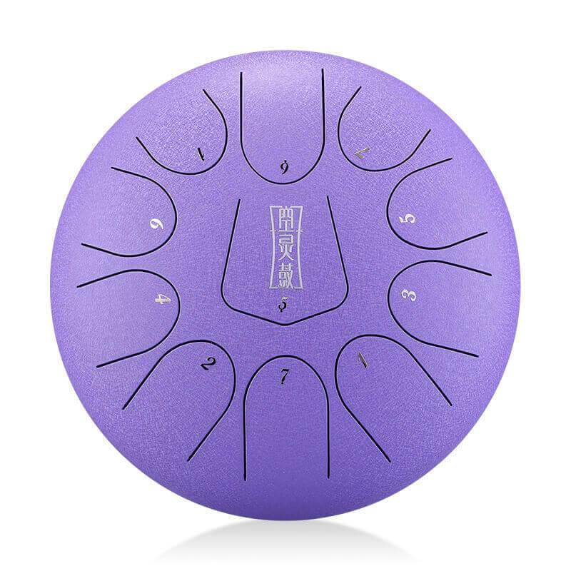 HLURU Alloy Steel Tongue Drum 11 Tone F Key Triangle Style - 12 Inches / 11 Notes - HLURU.SHOP