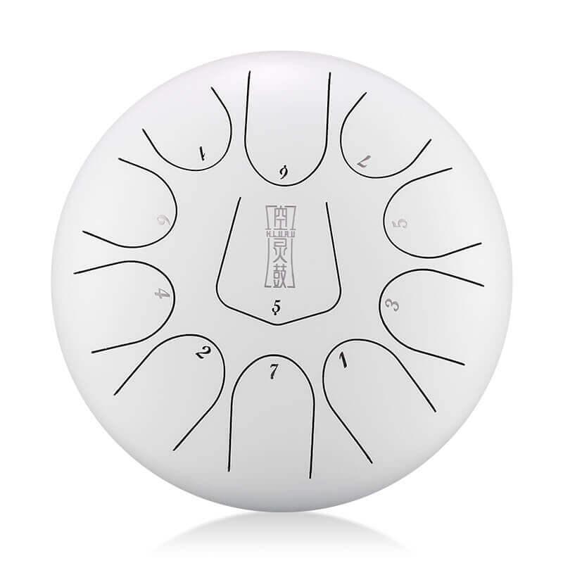 HLURU Alloy Steel Tongue Drum 11 Tone F Key Triangle Style - 12 Inches / 11 Notes - HLURU.SHOP