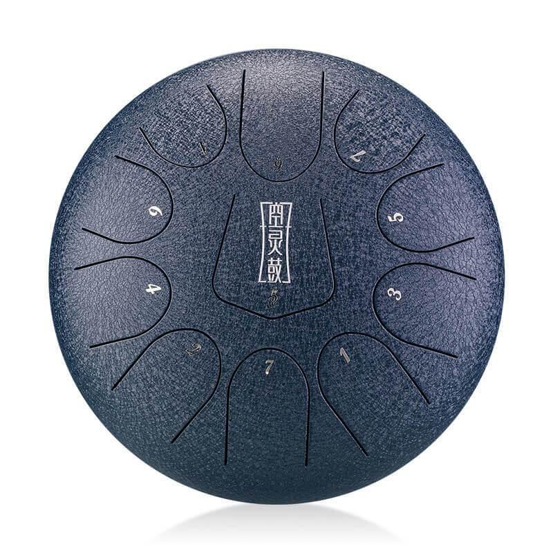 HLURU Alloy Steel Tongue Drum 11 Tone F Key Triangle Style - 12 Inches / 11 Notes - HLURU.SHOP