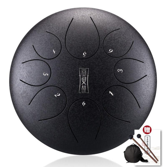 HLURU Alloy Steel Tongue Drum 8 Tone C5 Key Round Tongue - 6 Inches / 8 Notes - HLURU.SHOP