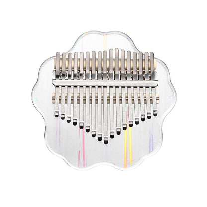 HLURU Bear/Fawn Transparent Acrylic 17/21 Key Flat Board Kalimba Thumb Piano For Children, Single Board C Tone Kalimba Instrument - HLURU.SHOP