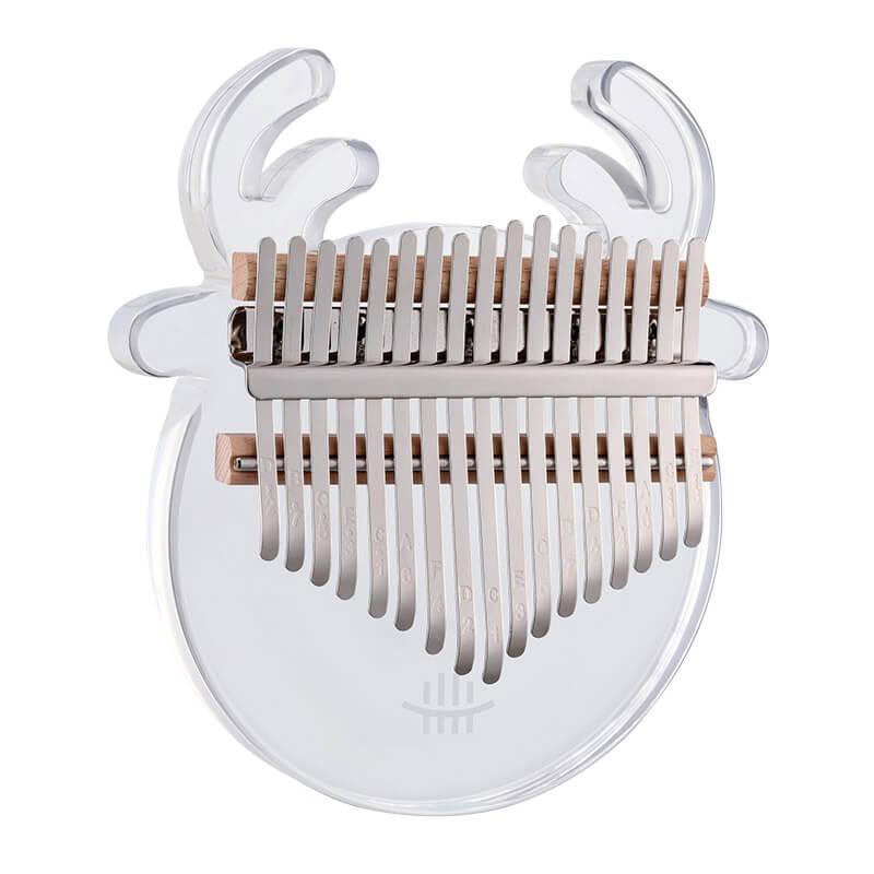 HLURU Bear/Fawn Transparent Acrylic 17/21 Key Flat Board Kalimba Thumb Piano For Children, Single Board C Tone Kalimba Instrument - HLURU.SHOP