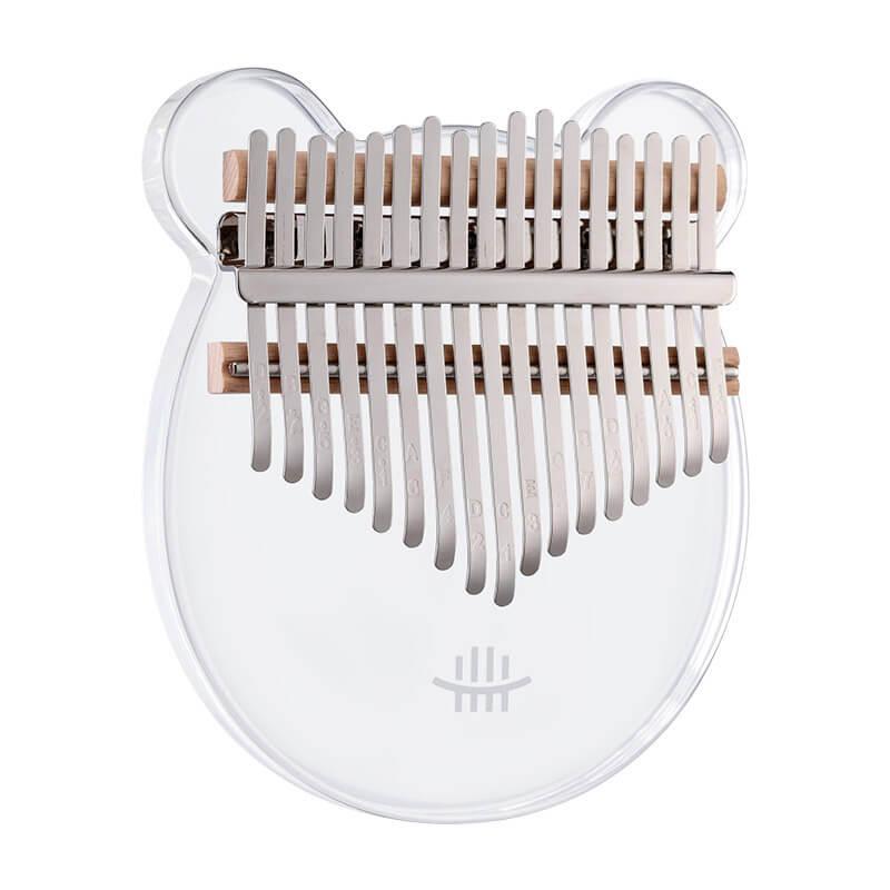 HLURU Bear/Fawn Transparent Acrylic 17/21 Key Flat Board Kalimba Thumb Piano For Children, Single Board C Tone Kalimba Instrument - HLURU.SHOP