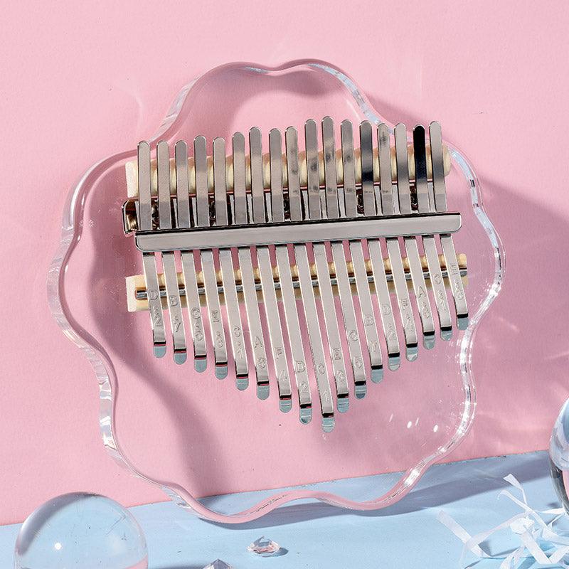 HLURU Bear/Fawn Transparent Acrylic 17/21 Key Flat Board Kalimba Thumb Piano For Children, Single Board C Tone Kalimba Instrument - HLURU.SHOP