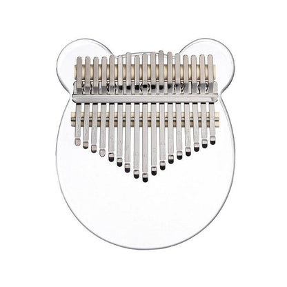 HLURU Bear/Fawn Transparent Acrylic 17/21 Key Flat Board Kalimba Thumb Piano For Children, Single Board C Tone Kalimba Instrument - HLURU.SHOP