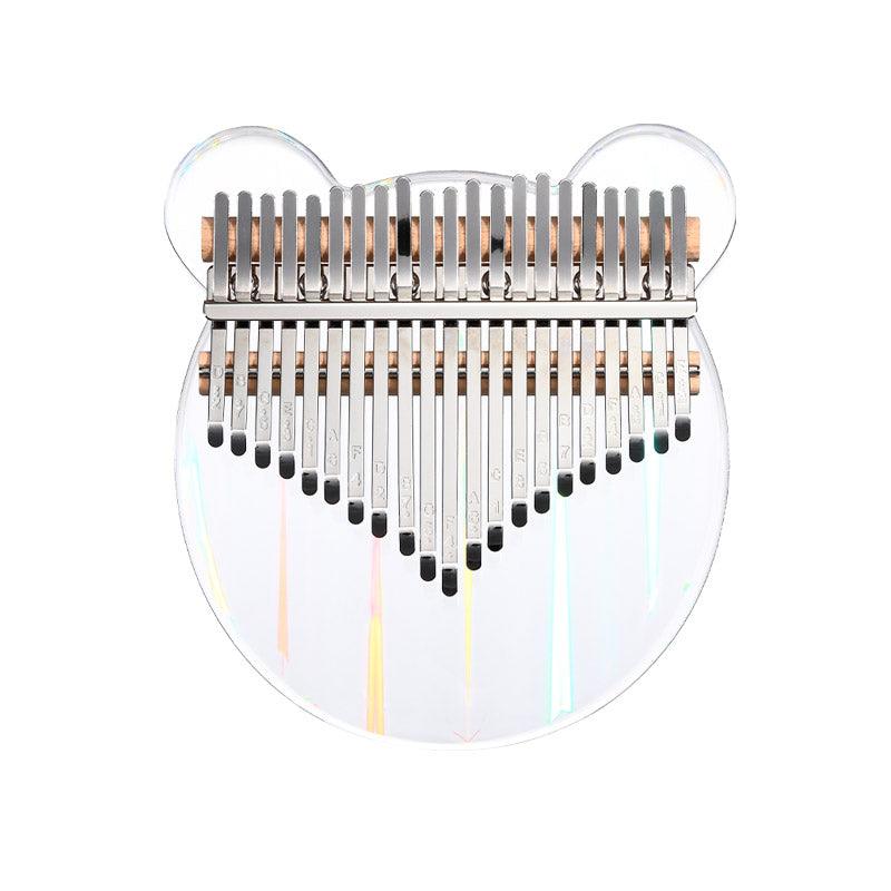 HLURU Bear/Fawn Transparent Acrylic 17/21 Key Flat Board Kalimba Thumb Piano For Children, Single Board C Tone Kalimba Instrument - HLURU.SHOP