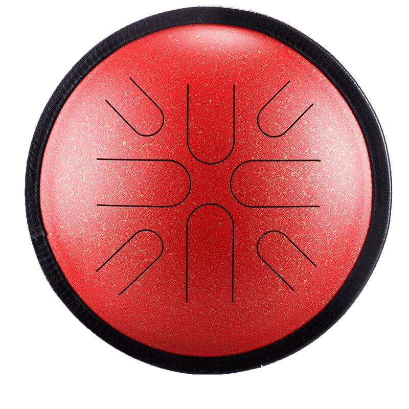 HLURU Class A Copper Disc Steel Tongue Drum 10 Inches 8 Tones Japanese Folk Mode Travel Drums - HLURU.SHOP